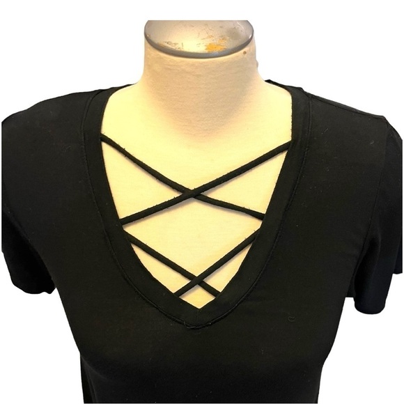 Z Supply The Crisscross Tee Dress in Black - Picture 6 of 16